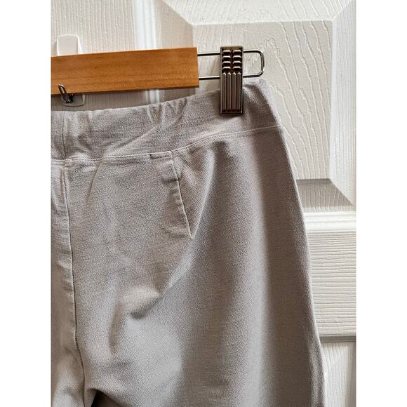 Eileen Fisher Gray Crepe Slim Pull On Crop Pant Petite PP Lagenlook Minimalist - Picture 4 of 11